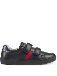 Gucci Kids кроссовки с отделкой Web