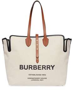 Burberry объемная парусиновая сумка Belt