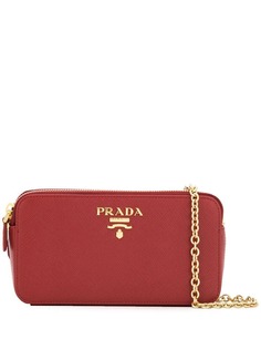 Prada клатч с бляшкой с логотипом