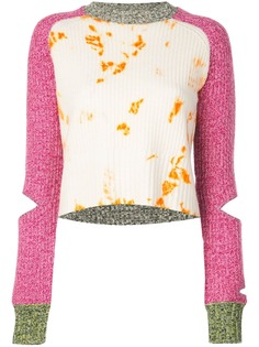 Zoe Jordan укороченный свитер с принтом тай-дай