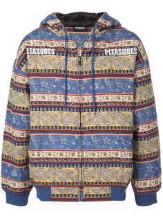 Pleasures куртка с узором пейсли и логотипом
