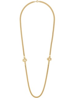 Christian Dior Pre-Owned колье 1980-х годов с логотипом