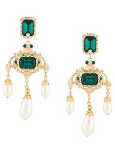Dolce & Gabbana серьги-подвески с кристаллами