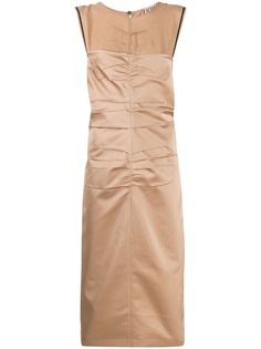 Nº21 ruched fitted sleeveless dress