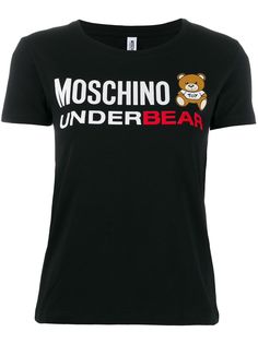 Moschino футболка с принтом и логотипом