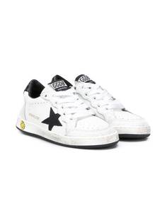 Golden Goose Kids кеды Ball Star с эффектом потертости