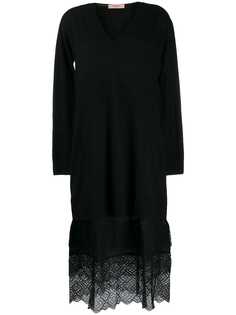 Twin-Set платье с кружевными вставками