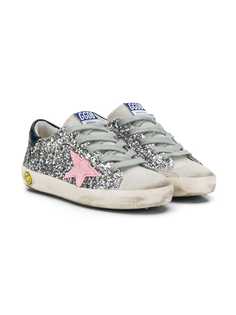 Golden Goose Kids кеды Superstar с блестками