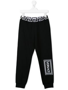 Young Versace брюки с узором на поясе