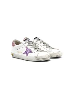Golden Goose Kids кроссовки с нашивками