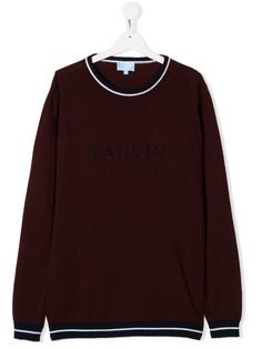 Lanvin Enfant джемпер с контрастной отделкой