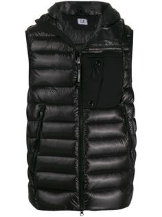 CP Company дутый жилет с капюшоном