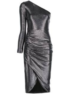 Aidan Mattox single sleeve midi dress