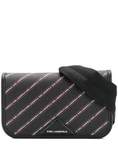 Karl Lagerfeld поясная сумка K/Stripe с логотипом