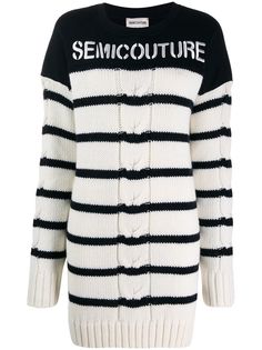Semicouture платье-свитер в полоску