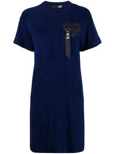 Love Moschino приталенное платье с короткими рукавами