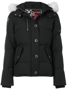 Moose Knuckles пуховик с капюшоном и меховой оторочкой