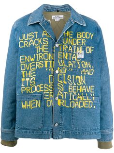 A.P.C. джинсовая куртка с принтом
