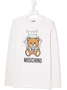 Moschino Kids футболка с принтом