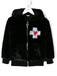 Gcds Kids куртка на молнии с нашивкой