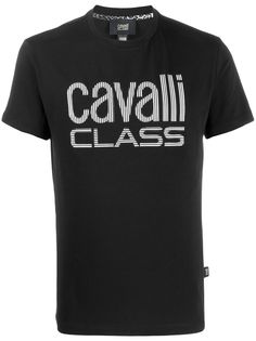 Cavalli Class футболка с вышитым логотипом