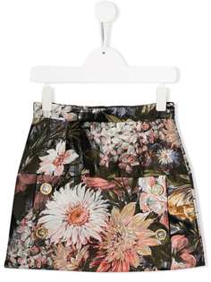Dolce & Gabbana Kids жаккардовая юбка с цветочным узором