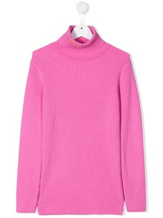 Emilio Pucci Junior джемпер в рубчик с высоким воротником