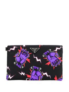 Prada клатч с принтом Mano Frankie