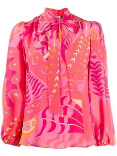 Rixo Moss bow tie blouse