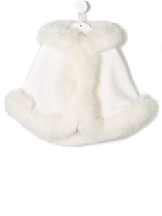 Miss Blumarine кейп с оторочкой из искусственного меха