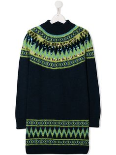 Alberta Ferretti Kids джемпер с орнаментом