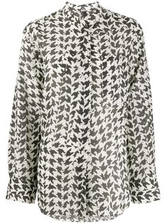 Sara Lanzi рубашка с воротником-стойкой