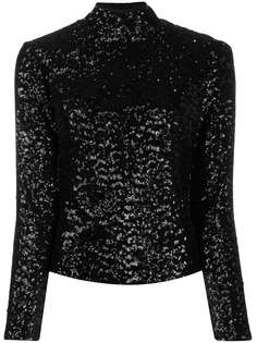 In The Mood For Love sequin roll neck top