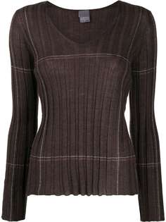 Lorena Antoniazzi джемпер в рубчик с V-образным вырезом