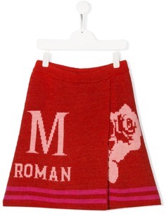 Msgm Kids юбка А-силуэта с логотипом