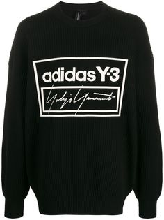 Y-3 свитер в рубчик с логотипом