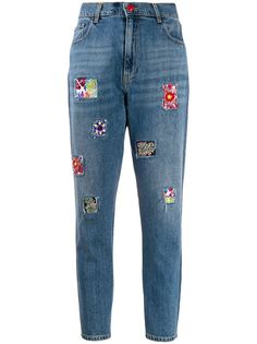 History Repeats джинсы кроя слим с завышенной талией и нашивками