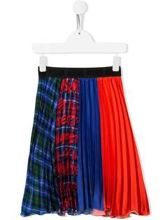 Msgm Kids плиссированная юбка в стиле колор-блок