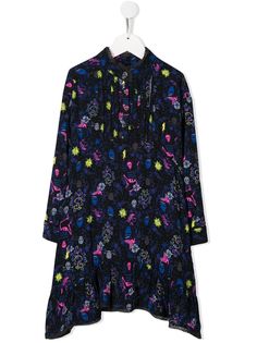 Zadig & Voltaire Kids платье миди с абстрактным принтом