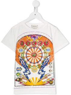 Gucci Kids футболка с графичным принтом и логотипом