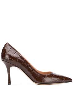 The Seller crocodile-effect pointed pumps