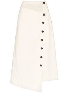 Low Classic asymmetric button-down skirt