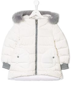 Herno Kids дутая куртка с меховой оторочкой
