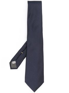 Canali однотонный галстук с заостренным концом