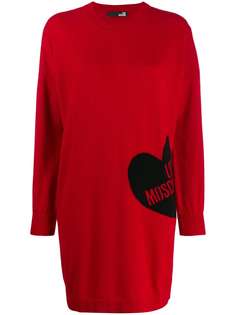Love Moschino oversized knitted logo dress