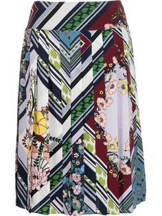 Tory Burch плиссированная юбка с цветочным принтом