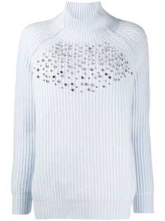 be blumarine embellished knit sweater