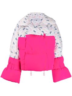 Saks Potts contrast panel down jacket
