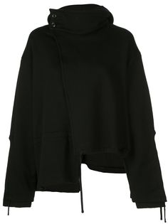 Yohji Yamamoto асимметричная толстовка с капюшоном