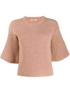 Odeeh short-sleeved knitted top